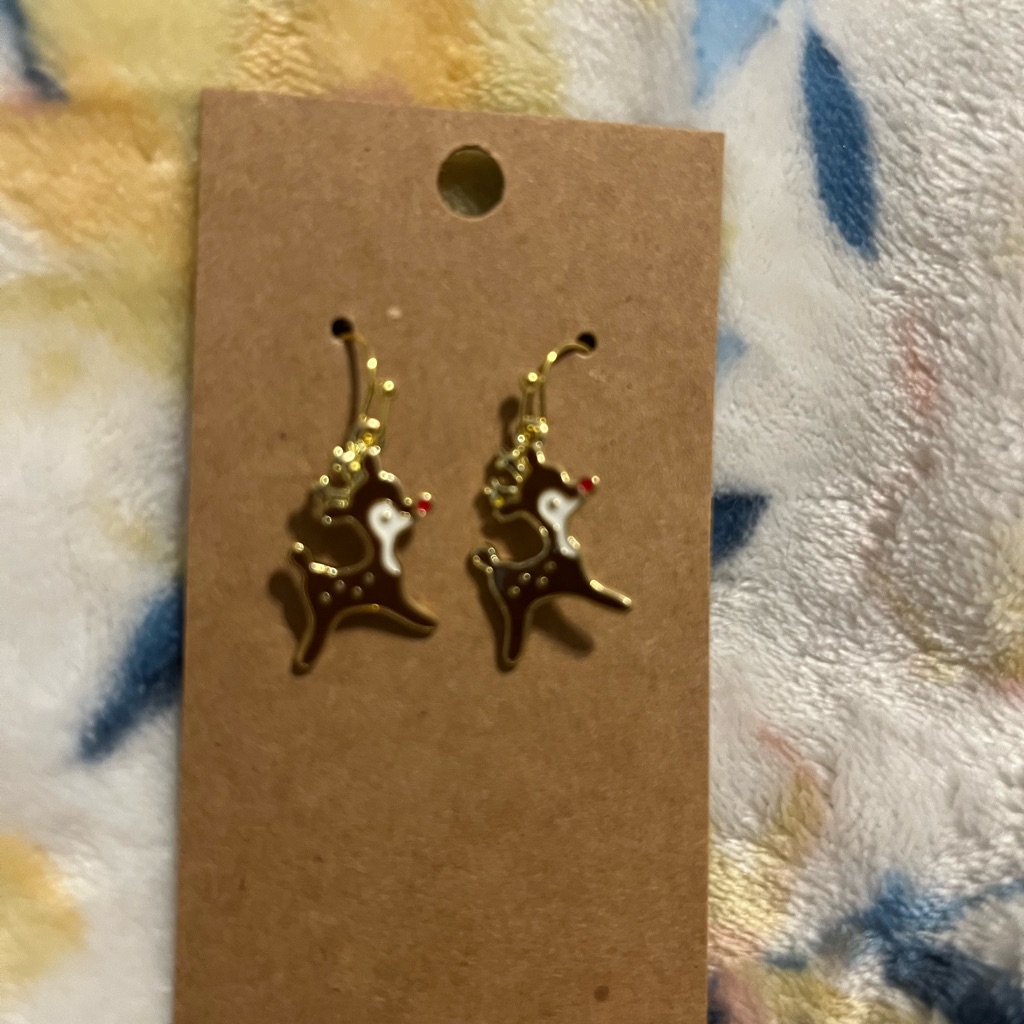 Rudolph The Red Nose Reindeer Earrings Nip